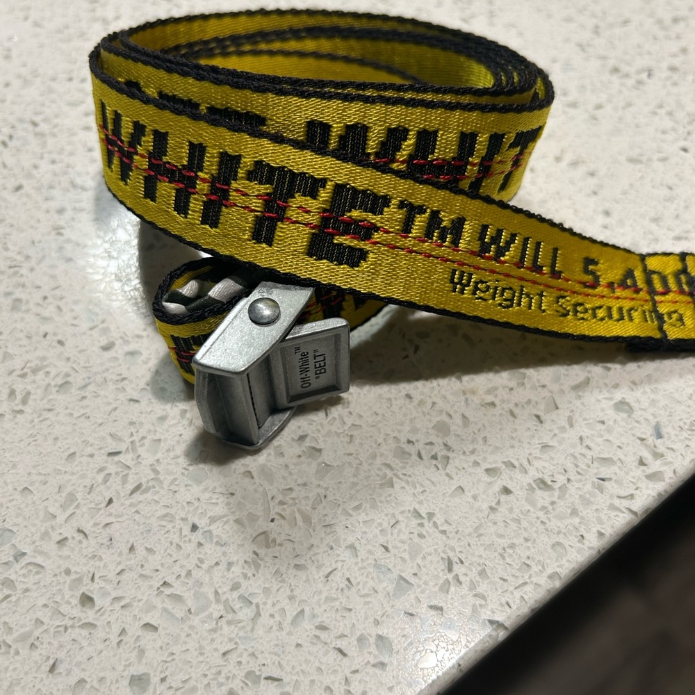 Off-White Yellow Industrial Belt